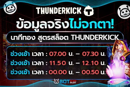 ข้อมูลจริงไม่จกตา! นาทีทอง สูตรสล็อต Thunderkick