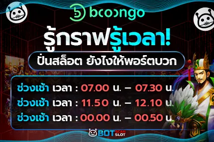 รู้กราฟ รู้เวลา! ปั่นสล็อต Booongo ยังไงให้พอร์ตบวก