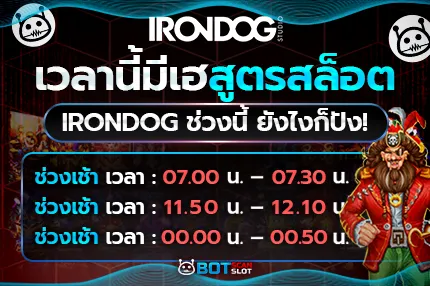 เวลานี้มีเฮ สูตรสล็อต IronDog ช่วงนี้ ยังไงก็ปัง!
